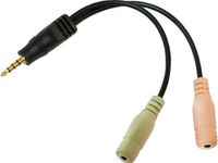 Logilink Adapter Audio Splitter Voor Computer, Telefoon, Tablet Met 3,5Mm Jack
