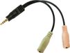 Logilink Adapter Audio Splitter Voor Computer, Telefoon, Tablet Met 3,5Mm Jack