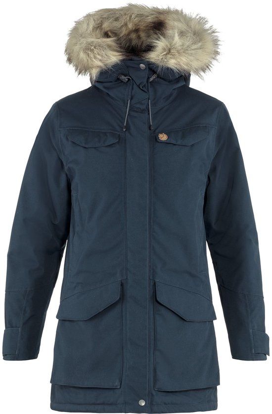 Fjallraven Nuuk Parka W Dames Outdoorjas - Dark Navy - Maat S