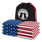 GoSports Officiële cornhole-pittenzakken, set van 8, alle weersomstandigheden, Amerikaanse sterren en strepen of rood en blauw, kies je stijl