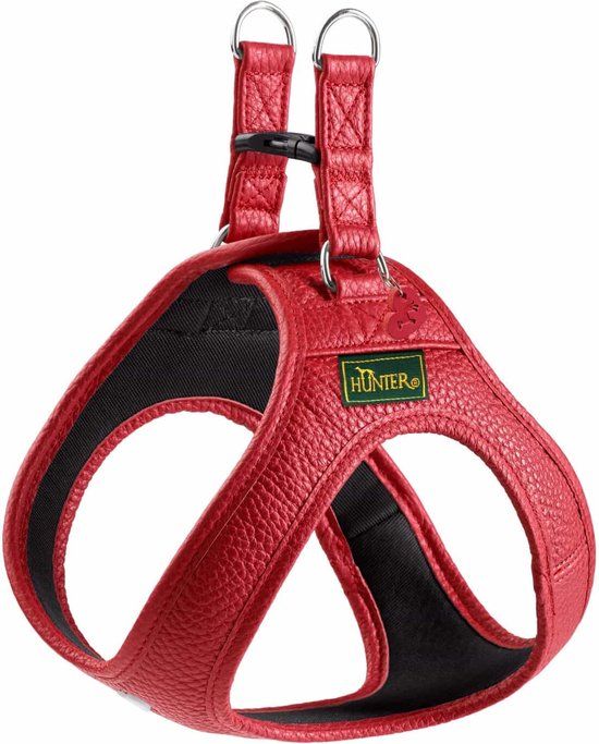 Hunter Leren Hondentuigje Liefde XS Rood