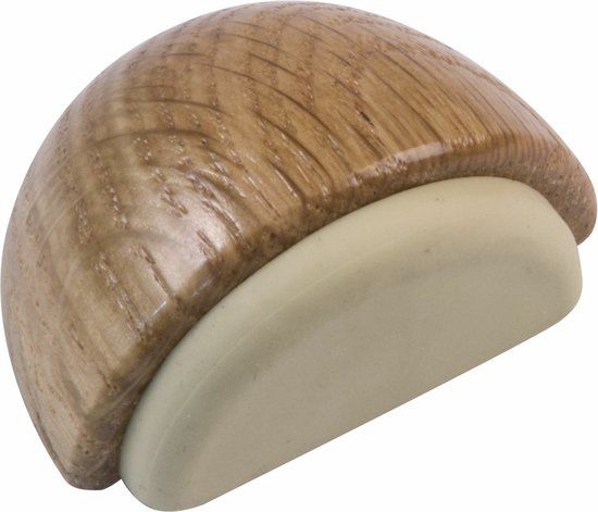 AMIG Deurstop/deurmagneet - D48mm - zelfklevend - eiken - hout