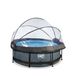 Exit Stone Piscine ø244x76cm avec Couverture et Pompe de Filtration - Gris