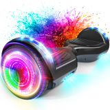 SISIGAD Hoverboards 6,5 inch skateboard voor kinderen, hoverboard met bluetooth, led-licht met krachtige motor, cadeau voor kinderen