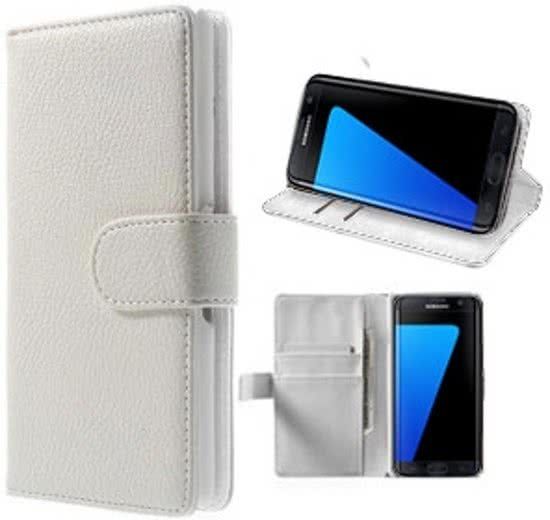 Smart Samsung Galaxy S7 EDGE Portemonnee Hoesje Case Wit