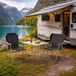 Mojawo 3-delige campingmeubels, outdoor meubels, campingstoel, campingtabel, aluminium