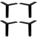 cyclingcolors 4 x meubelpoten 20 x 20 mm hoogte 126 mm van metaal universeel voor bank kast keuken badkamer zwart mat