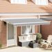 Prolenta Maison Exclusive Handbediende zonnescherm, 4 x 2 meter, antraciet en wit gestreept