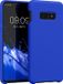 kwmobile telefoonhoesje geschikt voor Samsung Galaxy S10e - Hoesje met siliconen coating - Smartphone case in Baltisch blauw