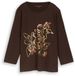Tom Tailor Slim fit shirt met lange mouwen en bloemenprint - Maat XS - java dark brown