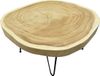 AVH-Collectie Boomstamtafel met metalen poten 80xH45 rond - bladdikte 6 cm