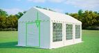 Paroi d'extrémité avec entrée étroite pour tente de réception, largeur 3 m – PVC, hauteur 2 m, entrée avec fermeture éclair - Blanc