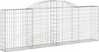 vidaXL Gabion vault - 300x30x100/120 cm - Galvanized iron