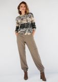 MADELEINE Trui, lange mouw, ronde hals, gestreept, regular fit, maat 40-42