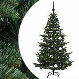 vidaXL Kunstkerstboom met kerstbal 180 cm 300 LED's Warmwit PE & PVC