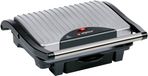alpina Tosti Ijzer 1000W - Grill de contact avec revêtement antiadhésif et bac de récupération - Outil de nettoyage inclus - Convient pour le pain, les paninis, la viande et plus encore - Argent