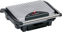 alpina Tosti Ijzer 1000W - Grill de contact avec revêtement antiadhésif et bac de récupération - Outil de nettoyage inclus - Convient pour le pain, les paninis, la viande et plus encore - Argent