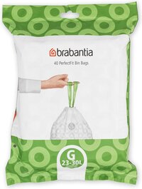 Brabantia PerfectFit Vuilniszakken - Code G - 30 liter - 40 stuks - Wit