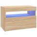 vidaXL TV meubel met LED-verlichting, 60x35x40 cm, Sonoma eikenkleurig