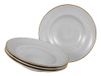 CreaTable, 34039, serie Vintage Nature Stone 4-delige serviesset voor 4 personen, pastaborden van porselein, vaatwasser- en magnetronbestendig, Made in Europe