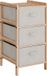 Vicco Bruno Meuble de salle de bain – 34,5 x 67 cm avec 3 tiroirs en tissu Beige