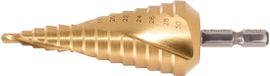 KS TOOLS HSS-TiN Stufenbohrer, Ø 5-28mm, 7 Stufen
