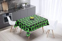 Bonamaison Tafelkleed, Anti-Mold, Sneldrogend, Waterdicht, 100% Polyester Tafellaken, Neon groene rook, 140 x 140 Cm
