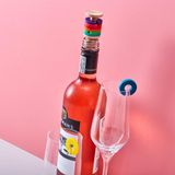 Kikkerland Bouchon de vin arc-en-ciel et marqueurs de verre