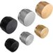 Viefe GRAF BIG bouton de meuble en aluminium strié, Ø 50 mm - laiton mat