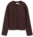 Tom Tailor Vest met ronde hals - Maat L - java dark brown melange