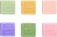 Le Chatelard 1802 Set Marseille Zeep 6 Gastenzeepjes Lavendel-Arganolie-Roos-Olijf-Jasmijn-Aloe Vera