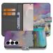 B2Ctelecom Samsung Galaxy S25 FE Bookcase Kunstleer Paars Blauw Groen