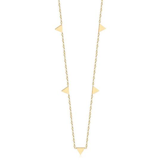 Cilla Jewels dames ketting Edelstaal verguldkleurig Driehoek