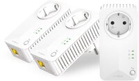 STRONG - Powerline 600 Kit - Trio Prises CPL - Powerline Kit - 600 Mbps - Elke Box/Router Compatibel - 1 Ethernet Poort + Gefilterde Aansluiting - Snelle Installatie - Overal Breedband Internet Toegang - Wit - 4 jaar garantie