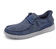 Skechers Melson Coronado Sneakers voor heren, denim canvas, 45.5 EU