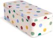 Boîte de rangement rectangulaire profonde et longue à pois originale 24x10x7,8 cm