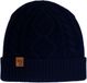 Stone Valley Grofgebreide Damesmuts van 100% Wol - Navy