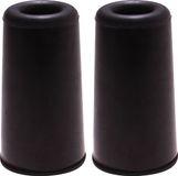 Deltafix Deurbuffer - 2x - deurstopper - zwart - rubber - 75 x 40 mm - schroefbevestiging