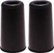 Deltafix Deurbuffer - 2x - deurstopper - zwart - rubber - 75 x 40 mm - schroefbevestiging