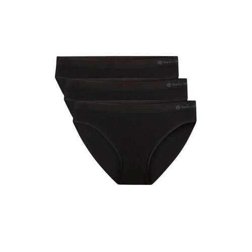 Bamboo Basics naadloze slip Tess met bamboe (set van 3) zwart - Zwart