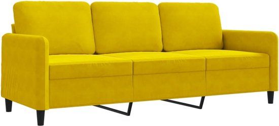 vidaXL Driezitsbank 180 cm fluweel geel