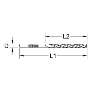 KS Tools HSS-R Spiraalboor - 9.6mm - Set van 10
