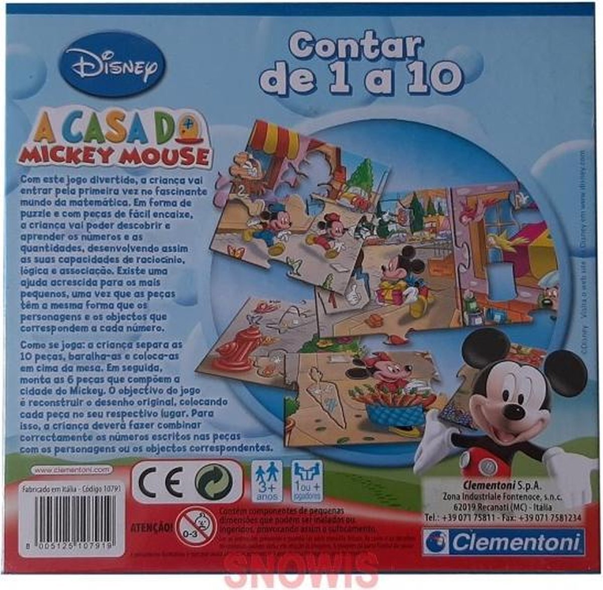 Clementoni Puzzel Mickey's clubhuis 1 tot 10 - Disney