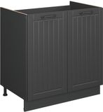 Vicco Fame-Line Wastafelkast – 80 cm, WB Marmer Donkergrijs