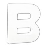 Décopatch AC731Cpack - Un Lot de 5 supports en papier blanc mâché 1,5x10,5x12 cm, Petite lettre B