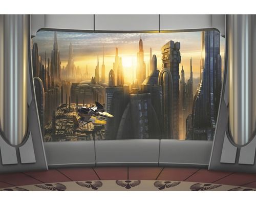 KOMAR Fotobehang papier Disney Edition 2 Star Wars Courscant View 368 x 254 cm