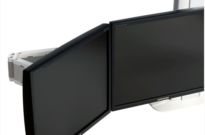 SMS Flatscreenstandfuß Multi Control 2xDual Clamp weiß - 4260218660625