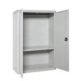Simon Amario multifunctioneel rek, metaal, 2 deuren, 900 x 800 x 400 mm, grijs