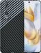 Techsuit Hoesje geschikt voor HONOR 90 - Carbonite FiberShell Carbon Back Cover - Wit/Zwart