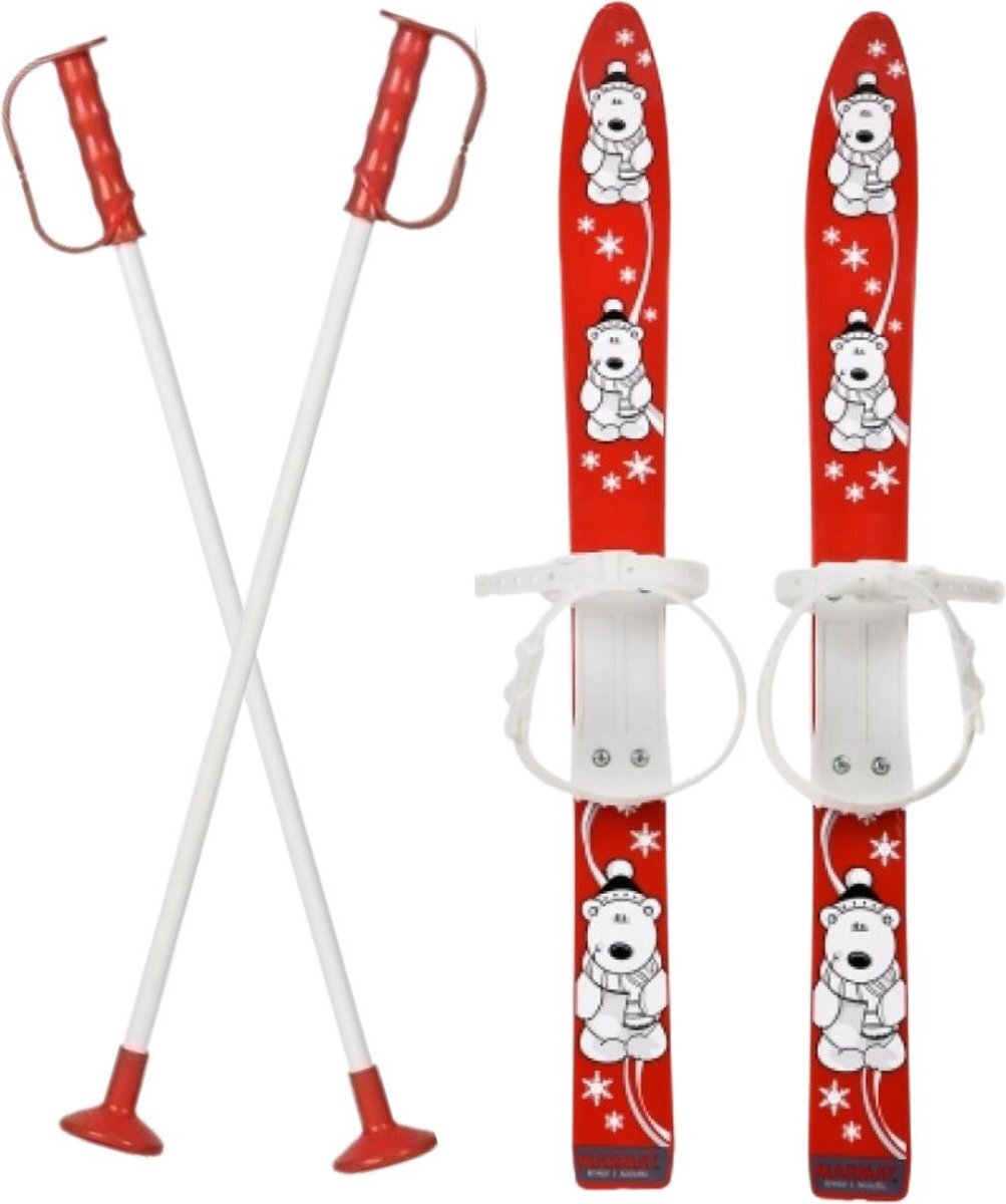 MARMAT Plastic Kinderski’s 70 cm - Mini Ski Set kind - Kinderski 3-6 jr Rood